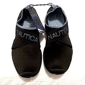 NEW Nautica Water Shoes Slip-on Breathable Athletic Black Blue Size 7
